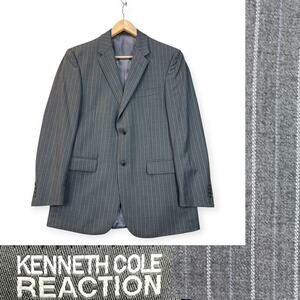 KENNETH COLE REACTION Mens Pin Striped Blazer Jacket Sport Coat 39R Double Vent